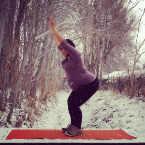 pregnant utkatasana